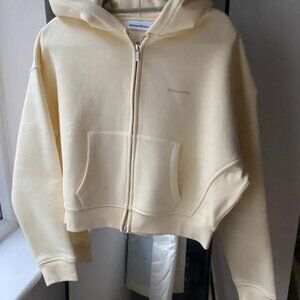 Trademark Shrunken Zip Up in Butter Yellow